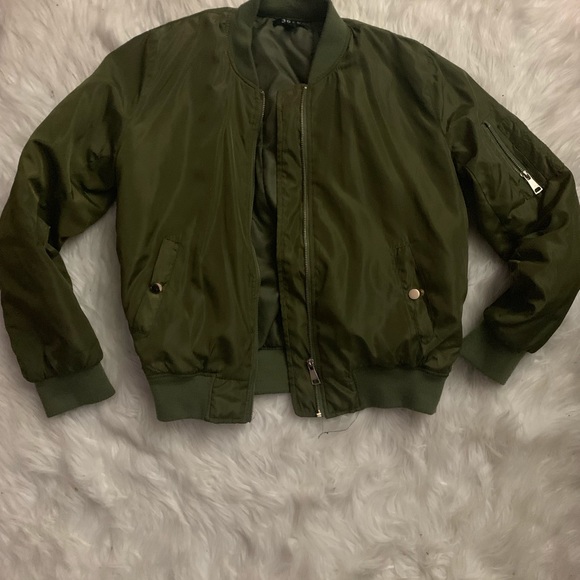 Green military bomber jacket - Picture 5 of 6